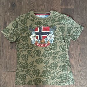 Napapijri Olive Leaf Pattern T-Shirt